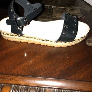 Black Sandal with Star detail